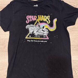 Mad Engine Star Wars Black Tee with Colorful Graphic
